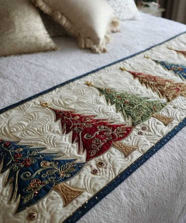 Ever Joy Quilted Bed Runner — Cheerful Multicolor Accent Scarf, Versatile Lightweight Quilted Runner For Modern & Casual Bedrooms