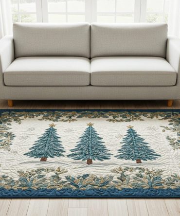 Evergreen Sparkle Holiday Accent Rug — Festive Green & Metallic-Highlight Area Rug For Seasonal Decorating, Entryways & Living Spaces