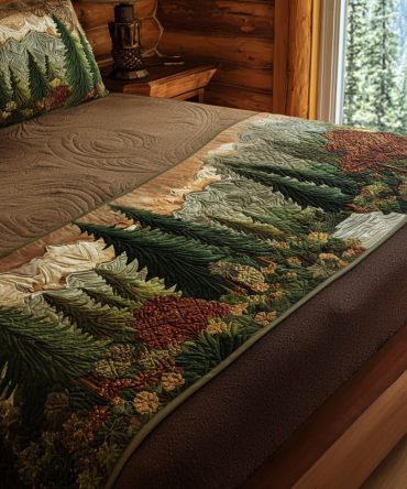 Everleaf Quilted Bed Runner — Timeless Greenery Bedding Accent, Durable Quilted Scarf For All-Season Layering & Everyday Elegance