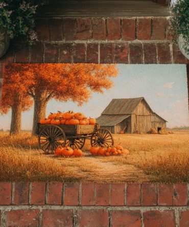 Harvest Western Fall Doormat — Cozy Autumn Coir Welcome Mat With Pumpkins & Western Flair, Durable Porch Rug For Home Entrance