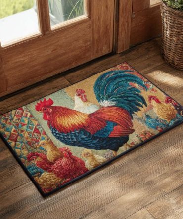Farmyard Glory Welcome Rug — Rustic Farmhouse Doormat With Durable, Weather-Resistant Finish, Non-Slip Backing For Front Door