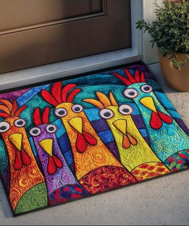 Feathered Bird Doormat — Artistic Feather Design Coir Welcome Mat, Durable Front Door Rug For Porch, Cottage & Nature Lovers