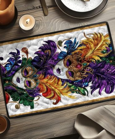 Festival Fleur Quilted Table Placemat — Elegant Floral Patchwork, Cotton Blend, Vibrant Colorways & Machine-Washable For Everyday Entertaining