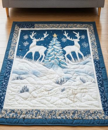 Enchanting Magic Holiday Area Rug — Vibrant Christmas Accent Rug For Living Room, Kids Room & Seasonal Home Decor