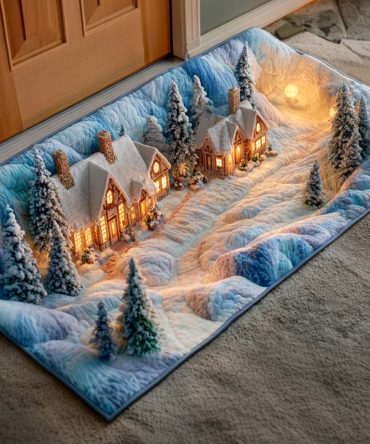 Festive Journey Holiday Doormat — Seasonal Scenic Welcome Rug With Durable, Weather-Resistant Face And Anti-Slip Backing For Porch & Entry