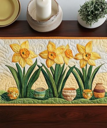 Floral Delight Quilted Placemat — Vibrant Garden Table Mat, Cotton Blend Quilting, Protective & Machine Washable, Adds Elegant Floral Style
