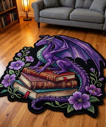 Floral Magic Custom-Shaped Rug — Whimsical Bloom Contour Rug With Soft Texture & Personalized Size Options For Creative Interiors