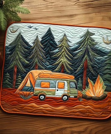 Forest Getaway Quilted Placemat — Nature-Inspired Table Accent, Durable Quilted Placemat for Everyday Dining, Stain-Resistant & Machine Washable