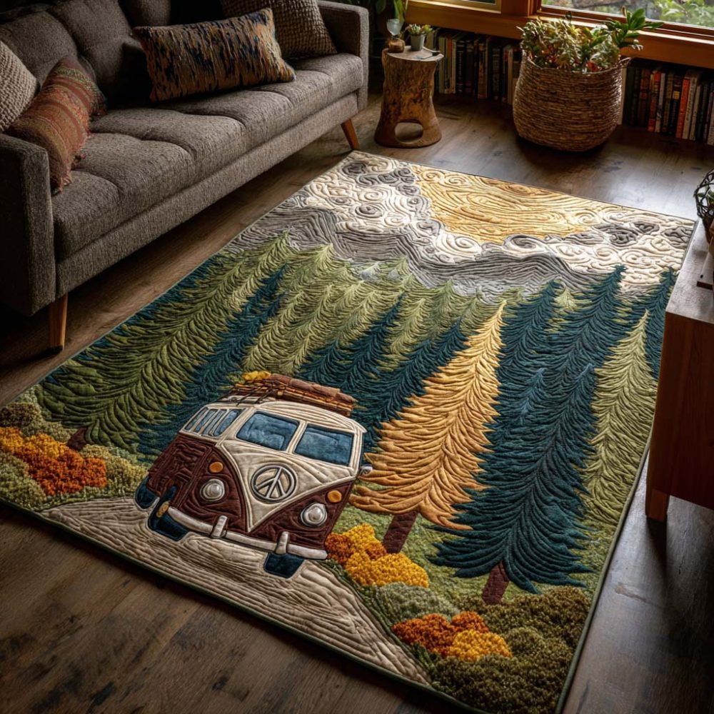 Peaceful Forest Serene Area Rug — Soothing Nature-Inspired Low-Pile Rug In Earthy Greens, Perfect For Living Room, Bedroom & Meditation Spaces — Multiple Sizes , Fast Shipping & Easy Returns