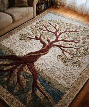 Rising Forest Ombre Area Rug — Modern Organic Low-Pile Rug With Subtle Woodland Gradient For Contemporary Living Rooms & Bedrooms — Multiple Sizes , Fast Shipping & Easy Returns