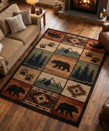 Mystic Forest Spirit Decorative Area Rug — High-Pile Cozy Woodland Runner, Stain-Resistant Non-Slip Accent For Living Spaces