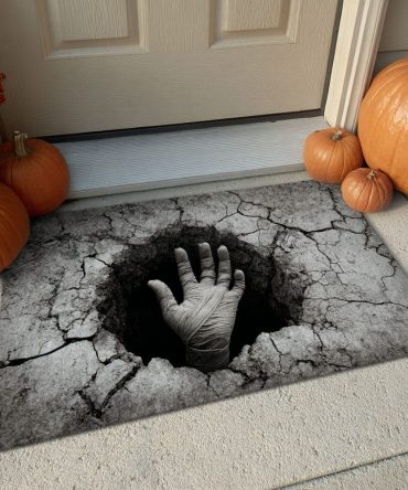 Forsaken Reach Gothic Welcome Mat — Dark Atmospheric Porch Doormat, Heavy-Duty Weatherproof Entry Rug For Halloween & Moody Home Decor