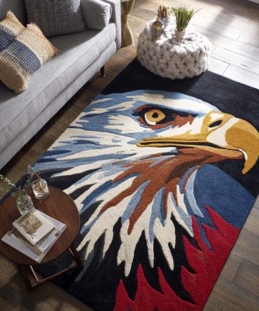 Freedom Rise Abstract Area Rug — Modern Gradient Design, Soft Low-Pile Indoor Rug For Living Room, Bedroom & Office