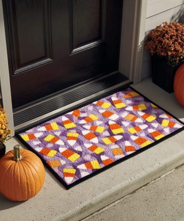 Fright Night Path Haunted Doormat — Spooky Pathway Scene Welcome Mat, Heavy-Duty Outdoor/Indoor, Non-Slip, Fade-Resistant Halloween Decor