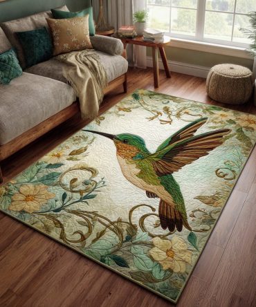 Garden Dancer Floral Accent Rug — Elegant Botanical Runner, Low-Pile Decorative Rug For Hallway, Bedroom & Living Room