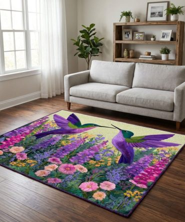 Garden Glide Decorative Area Rug — Subtle Botanical Runner, Low-Pile Durable Accent For Entryway, Hallway & Living Spaces