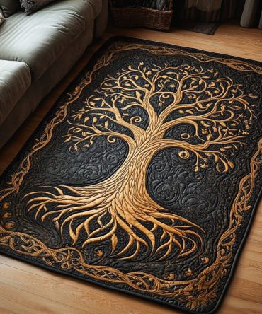 Garden Spirit Area Rug — Bohemian Floral Indoor Accent Rug For Living Room, Bedroom & Porch, Soft Low-Pile Texture