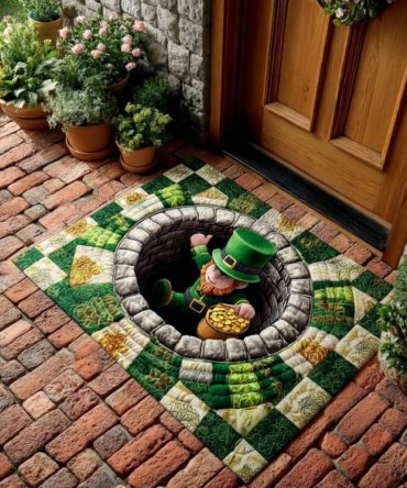 Lucky Descent Irish Welcome Mat — St. Patrick’S Themed Outdoor/Indoor Doormat, Heavy-Duty Non-Slip Porch Rug, Festive & Gift-Ready Design