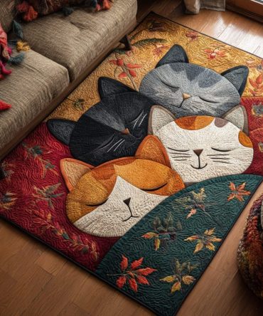 Gentle Cat Indoor Area Rug — Charming Feline Accent Rug For Living Room, Nursery & Bedroom, Soft Low-Pile Comfort