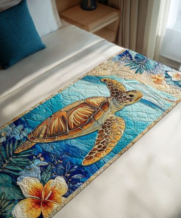 Gentle Journey Quilted Bed Scarf — Serene Quilted Bed Runner With Subtle Texture For Calm Bedroom Styling, Lightweight & Machine-Friendly