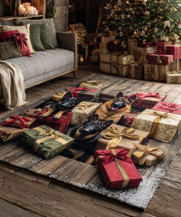 German Shepherd Joy Indoor Area Rug — Heartfelt Dog-Themed Accent Rug, Soft Low-Pile, Ideal For Living Room, Nursery & Pet Spaces