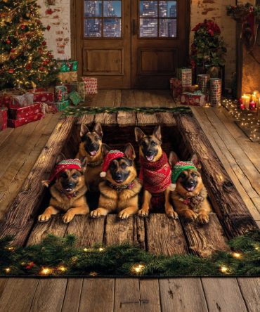 German Shepherd Spirit Home Rug — Bold Canine Artwork, Low-Pile Durable Accent Rug For Living Areas, Entryways & Pet-Friendly Homes