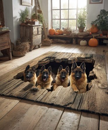 German Shepherd Warmth Cozy Area Rug — Soft Low-Pile Comfort Rug With Canine Motif, Durable & Easy-Care For Family Rooms And Bedrooms