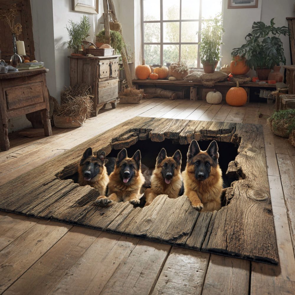 German Shepherd Warmth Cozy Area Rug — Soft Low-Pile Comfort Rug With Canine Motif, Durable & Easy-Care For Family Rooms And Bedrooms