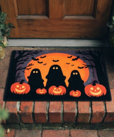 Ghoulish Halloween Front Door Doormat - Durable Coir Spooky Design, Weather-Resistant Welcome Mat For Porch, Entryway & Party Decor