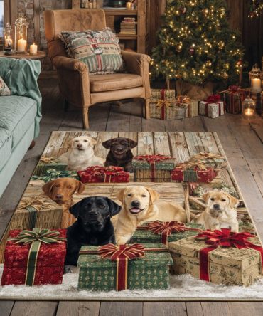 Gifted Labrador Retriever Area Rug — Lifelike Lab Portrait Accent Rug, Soft Low-Pile, Perfect Gift For Dog Lovers & Cozy Living Spaces