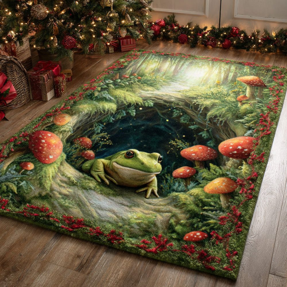 Glowcap Forest Realm Area Rug — Enchanting Nature-Inspired Accent Rug, Soft Low-Pile For Living Room, Nursery & Reading Nook