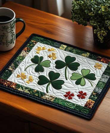 Golden Radiance Quilted Placemat — Luxe Metallic Accent, Padded Table Protection & Machine-Washable for Elegant Entertaining