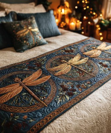 Golden Drift Quilted Bed Runner — Luxe Warm-Toned Decorative Runner With Subtle Shine, Reversible Cotton-Blend Accent For King & Queen Beds