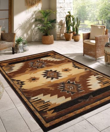 Golden Horizon Designer Area Rug — Luxe Gold Tones With Contemporary Pattern, Low-Pile Durability, Easy Care For Everyday Use