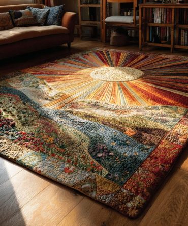 Radiant Golden Light Area Rug — Modern Metallic Hue, Soft Low-Pile, Fade-Resistant, Luxury Living Room Accent In Multiple Sizes