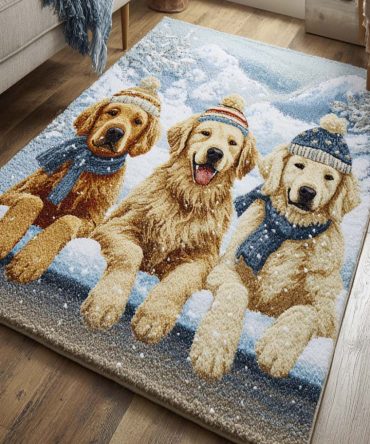 Golden Spirit Area Rug — Ethereal Abstract Design With Subtle Metallic Sheen, Plush Comfort, Low-Profile Durable Backing, Perfect Focal Rug