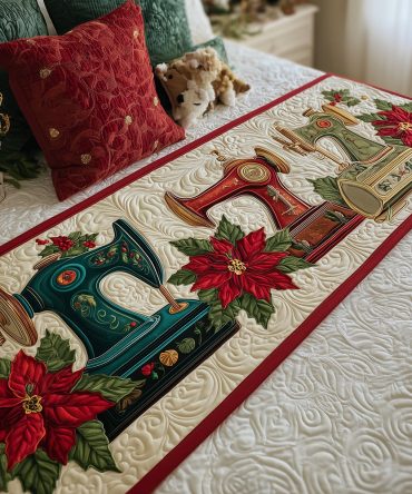 Gold-Tone Quilted Bed Runner — Elegant Metallic Accent Runner For Sophisticated Bedroom Makeovers, Soft & Durable