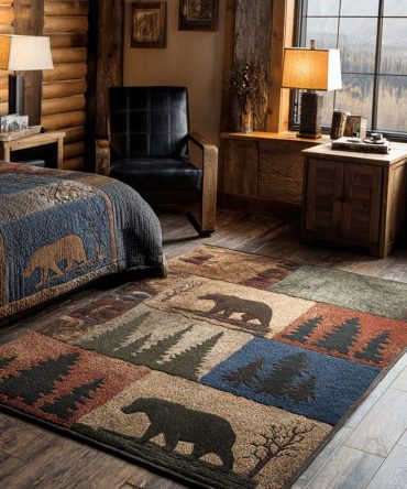 Guardian Of The Forest Premium Area Rug - Nature-Inspired Accent Rug With Rich Textures, Durable Low-Pile For Living Rooms