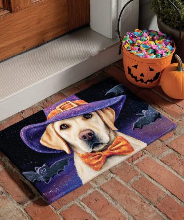 Halloween Labrador Welcome Mat — Spooky Labrador Retriever Doormat For Fall, Porch & Entryway , Durable Outdoor Halloween Décor, Non-Slip