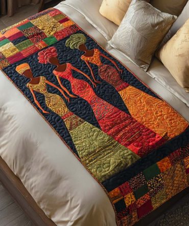 Heritage Harmony Quilted Bed Runner — Classic Patterned Decorative Throw For Queen & King Beds, Timeless Textiles, Elegant Bedroom Accent