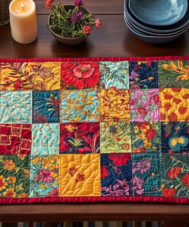Heritage Patch Quilted Dining Placemat — Timeless Patchwork Cotton Mat for Classic Table Styling, Durable & Washable