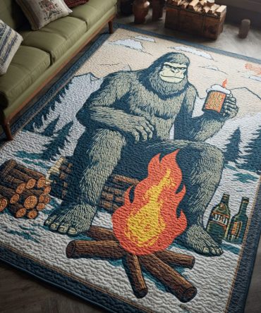 Giant Motif Statement Area Rug — Oversized Modern Accent Rug With Sculptural Design For Living Room & High-Traffic Spaces