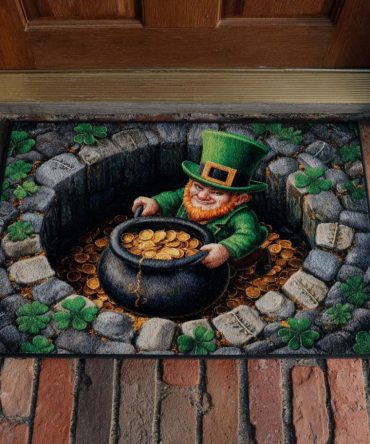 Hidden Luck Well Welcome Mat — Secret Charm Outdoor/Indoor Doormat, Durable Non-Slip Front Door Rug, Weatherproof & Stylish Porch Accent