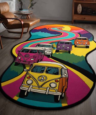 Custom Hippie Trail Rug – Personalized Boho-Shaped Area Rug With Custom Sizes, Fade-Resistant Design And Secure Non-Slip Backing