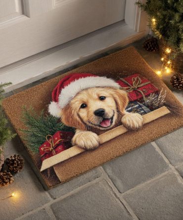 Festive Holiday Door Mat — Durable Natural Coir Welcome Rug For Christmas Entryway, 18X30 In, Outdoor/Indoor, Non-Slip Rubber Backing