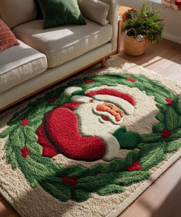 Holiday Dream Classic Rug – Timeless Festive Area Rug With Warm Holiday Motifs, Durable Low-Pile Weave Perfect For Halls, Living Rooms & Entryways