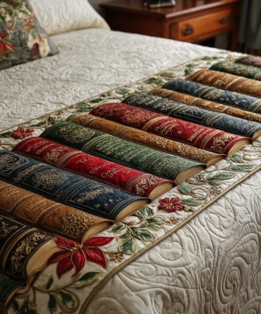 Holiday Tomeway Quilted Bed Runner - Festive Seasonal Bed Scarf For Holiday Decor , Quilted Decorative Throw To Brighten Your Bedroom For Celebrations