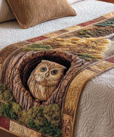 Hollow Dream Quilted Bed Runner — Moody Modern Accent Throw For Queen & King Beds, Elegant Minimalist Bedroom Decor