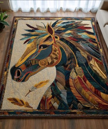 Horse Journey Area Rug — Dynamic Running Horse Design Rug For Rustic & Contemporary Spaces, Durable Low-Pile, Non-Slip, High-Impact Accent