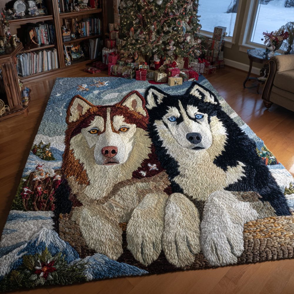 Glacier Duo Husky Accent Rug - Modern Cool-Tone Plush Area Rug For Living Room Or Bedroom, Non-Slip, Durable Low-Pile Carpet